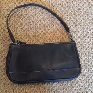Coach mini handbag black leather